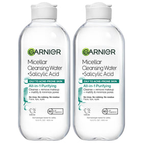 Garnier front packaging showing two bottles and pack benefit