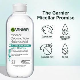 Garnier on bathroom shelf lifestyle scene promoting daily routine