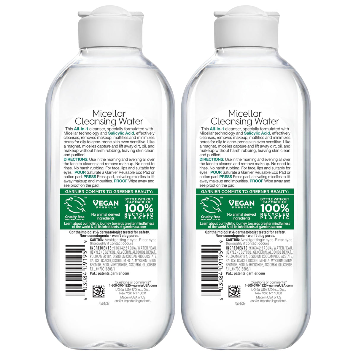 Garnier two-bottle pack presentation offering value and backup