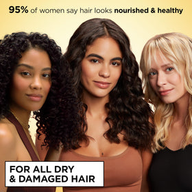 Garnier Miracle Nectar leave‑in bottle detail highlighting lightweight protection