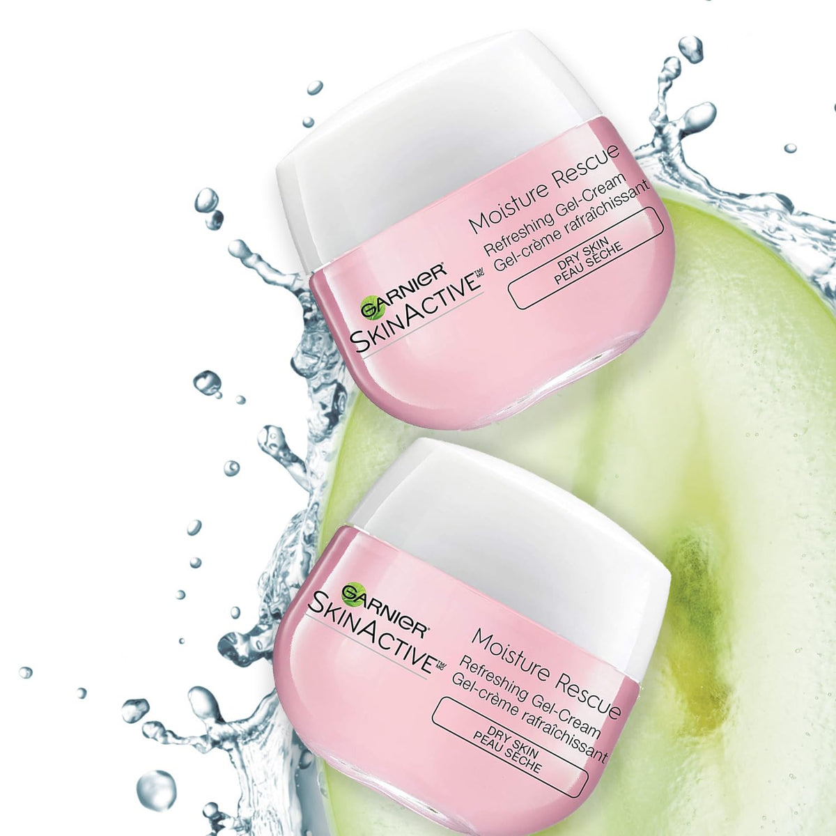 Garnier applying gel-cream to cheek for instant hydration boost