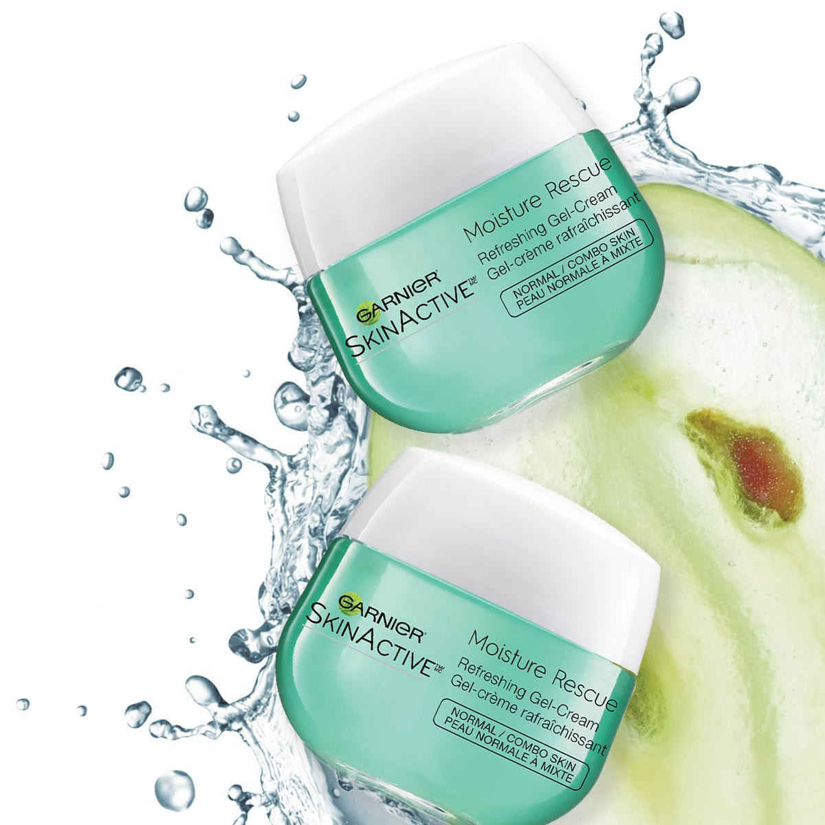 garnier moisturizer on bathroom counter styled for daily routine and effortless layering benefit