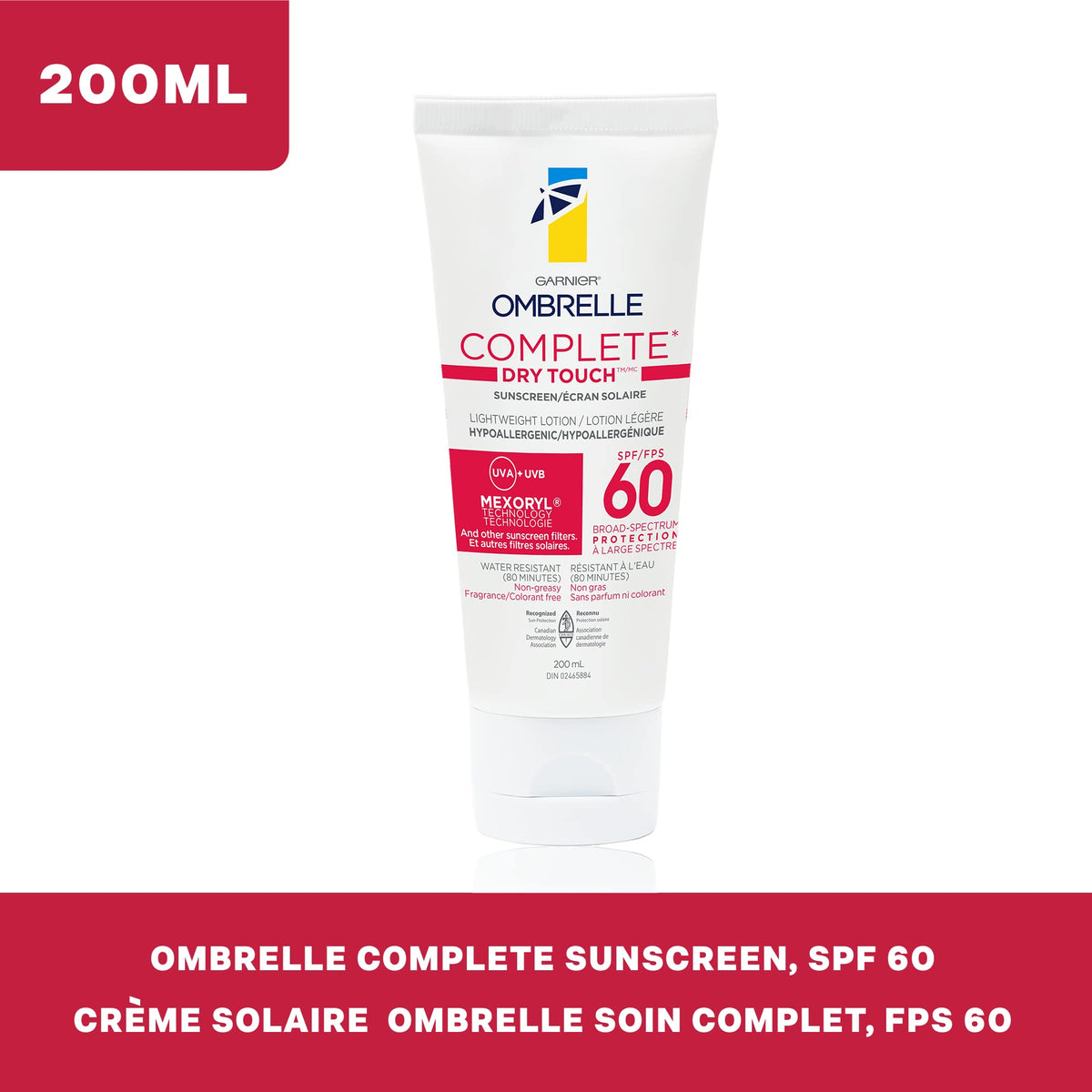 Garnier Ombrelle pump dispense detail for easy precise application benefit