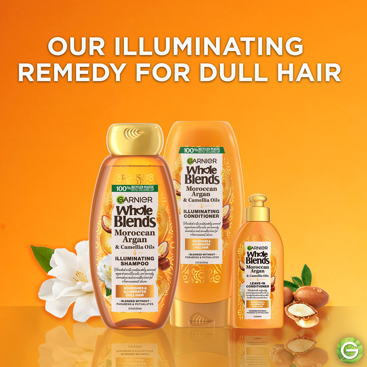 Garnier shampoo pouring and lather close-up showing gentle foam for effective cleansing