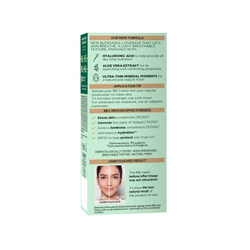 Garnier creamy texture swirl in medium shade showing smooth blendability benefit