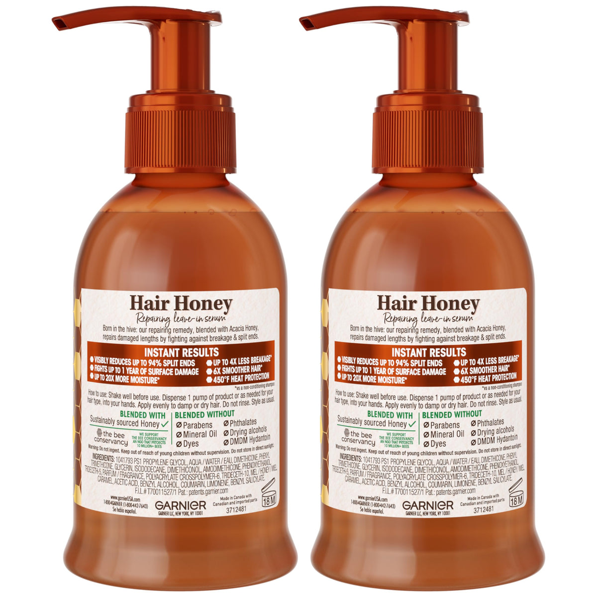 Garnier two-count packaging overview showing value pack and consistent results benefit