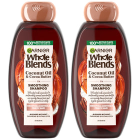 Garnier whole blends front packaging shows bottle and benefit