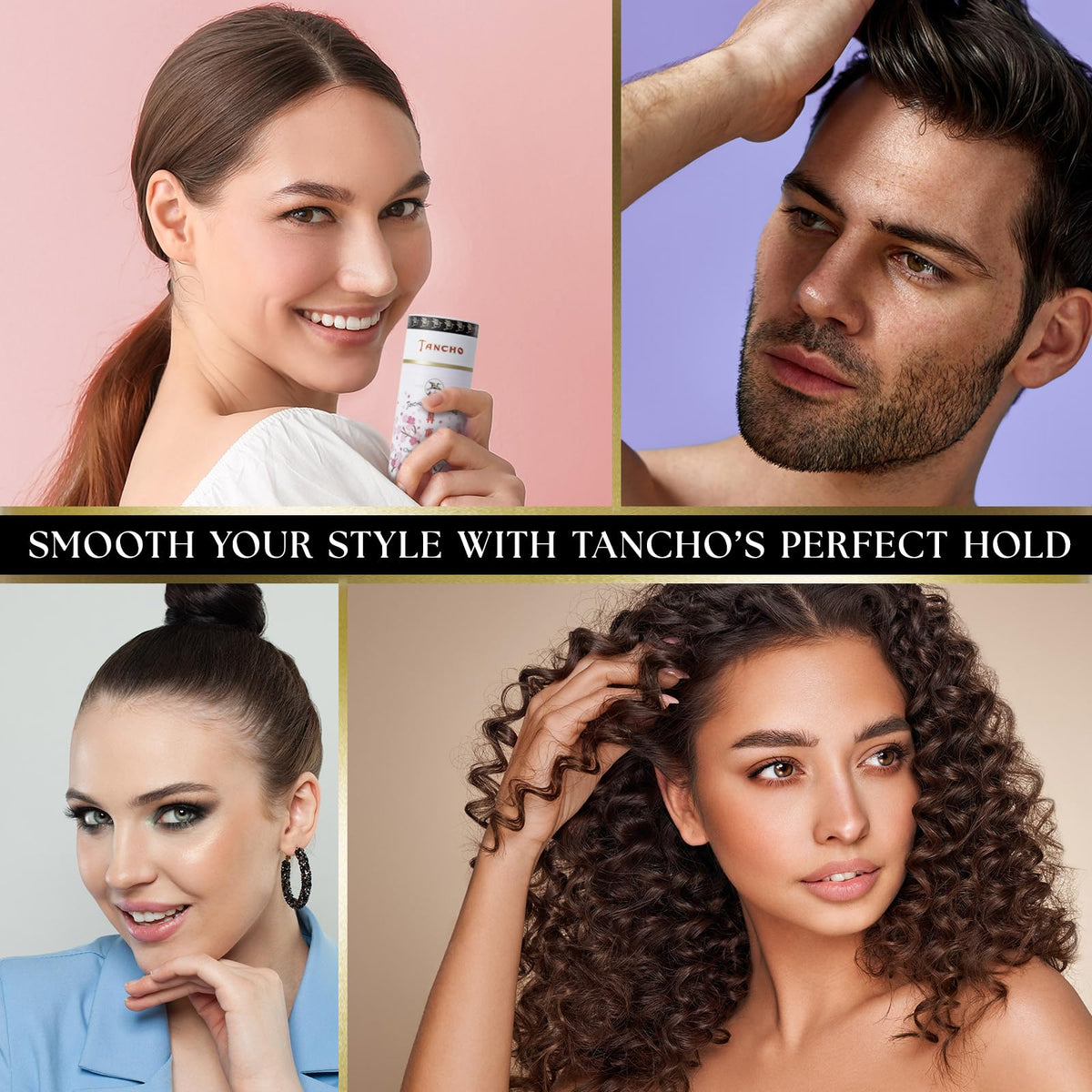 Gatsby Tancho styled slick-back haircut demonstrating strong neat hold benefit
