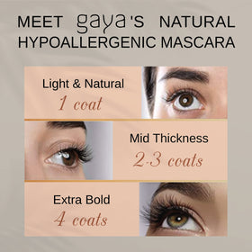 Gaya Cosmetics curved silicone wand close-up demonstrating precision and separation benefit
