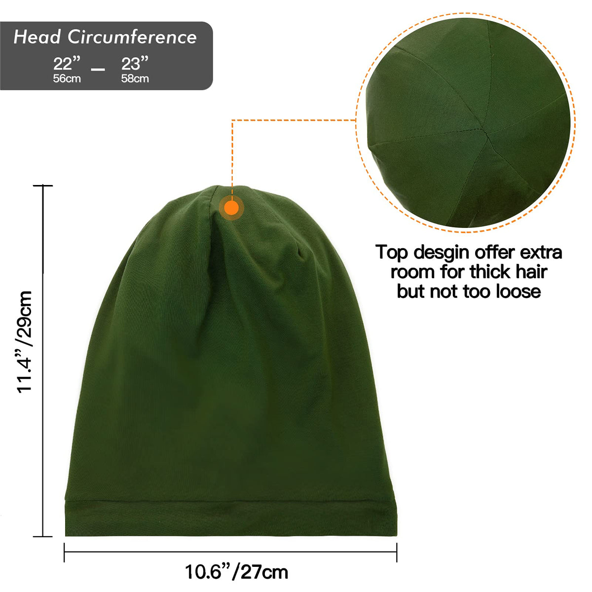 GB Selected bonnet worn over braids protecting hair and preserving style