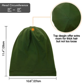GB Selected bonnet worn over braids protecting hair and preserving style