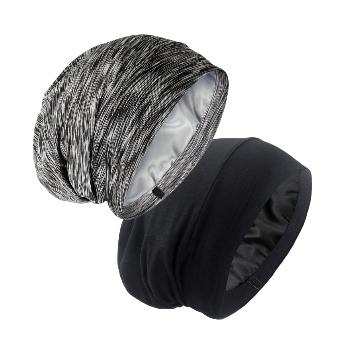 GB Selected front view of black satin-lined bonnet shows full coverage and style benefits