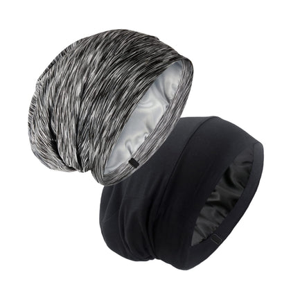 GB Selected front view of black satin-lined bonnet shows full coverage and style benefits