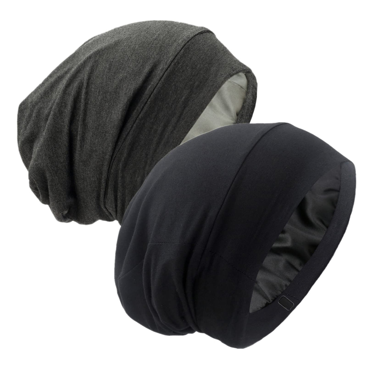GB Selected front view of black satin-lined bonnet showing shape and fit benefit