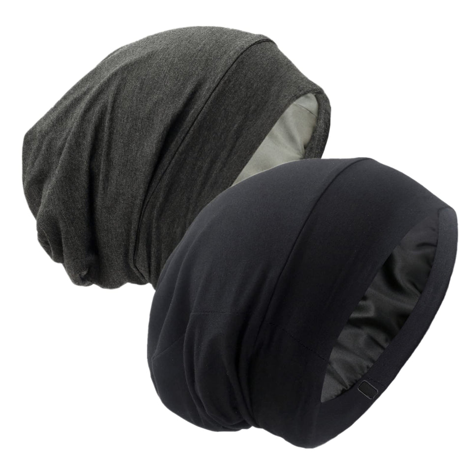 GB Selected front view of black satin-lined bonnet showing shape and fit benefit