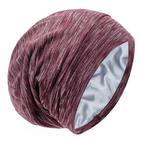 GB Selected front view of heather burgundy bonnet showing style and fit benefit
