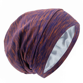 GB Selected front view bonnet in mixed purple showing full coverage and style benefit