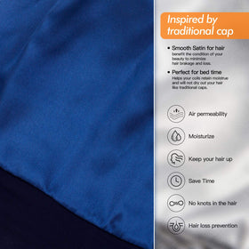 GB Selected worn by model in bed for overnight hair protection