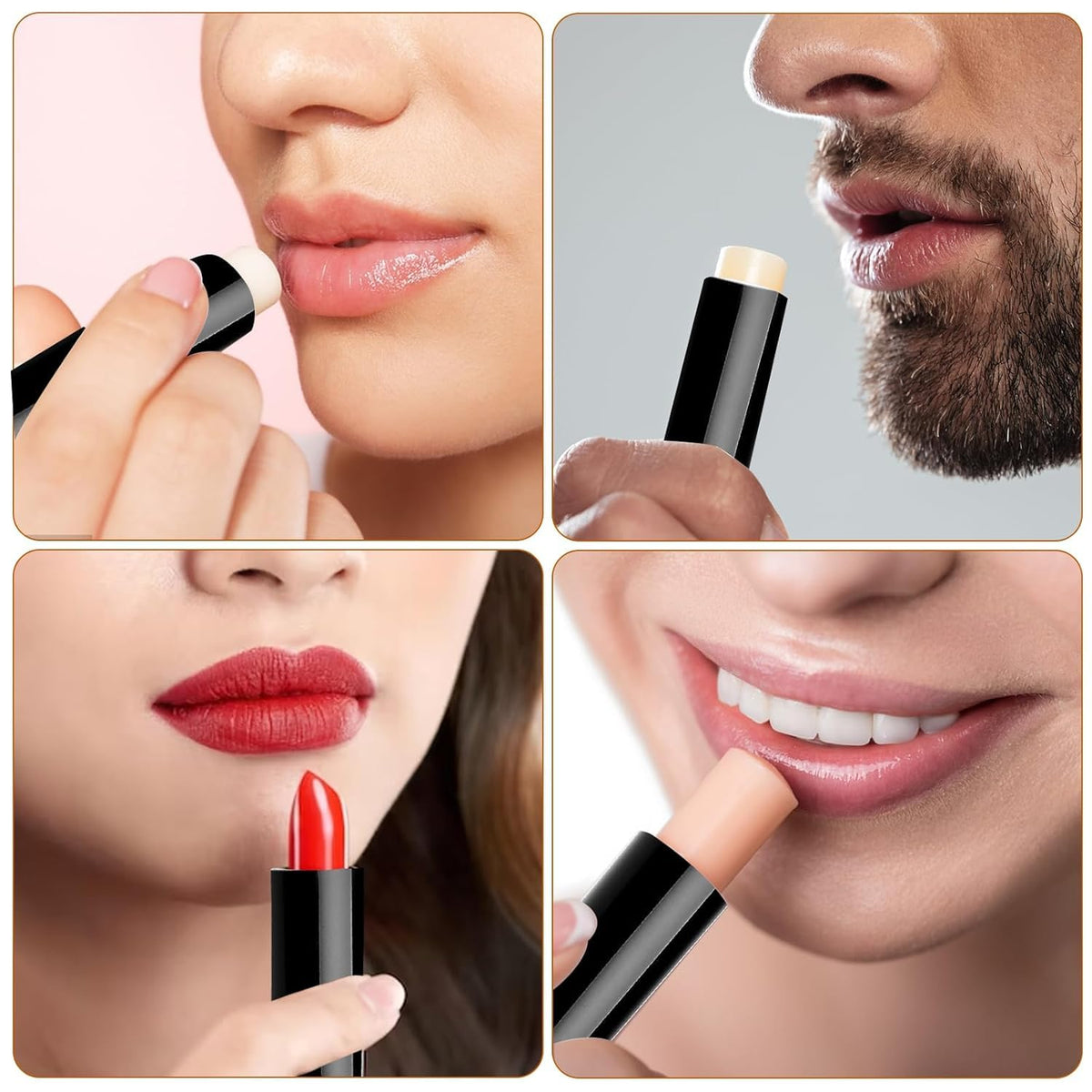 GBACHOOSE tubes inside a makeup bag showing portability and on-the-go use benefits