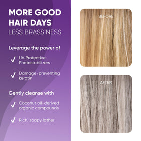 Get Back Gorgeous creamy purple lather texture demonstrating gentle cleansing and toning action