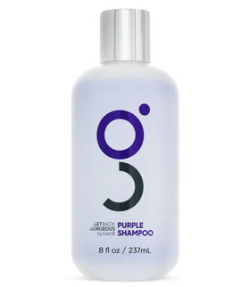 Get Back Gorgeous front bottle view showing label and purple shampoo for quick identification and benefit