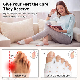 GDJUQZ worn on toes during yoga pose showing alignment support and stable movement