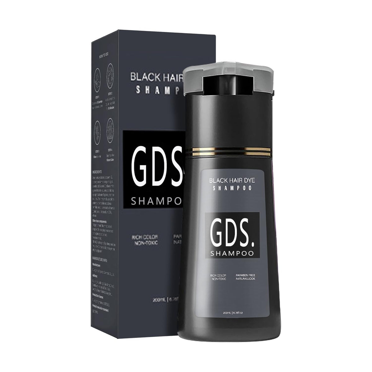 Gds Shampoo front packaging showing product and clear benefits