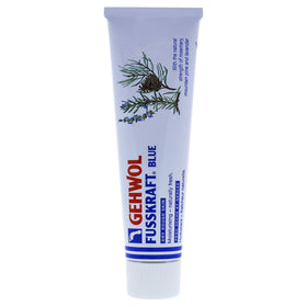 GEHWOL Fusskraft Blue cream texture close-up highlighting moisturizing finish