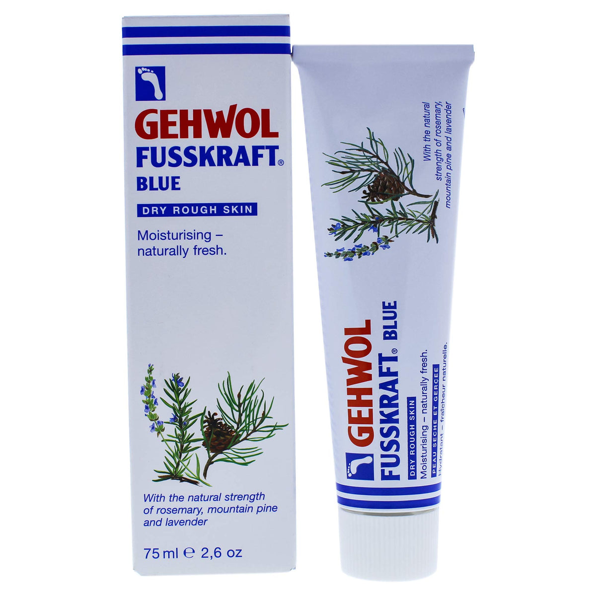 GEHWOL Fusskraft Blue front tube showing brand and travel-size convenience