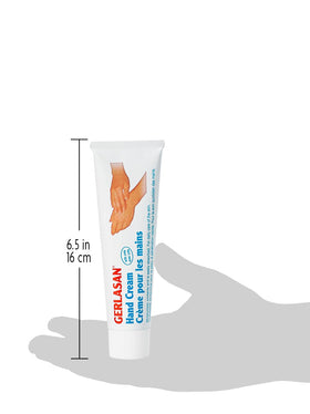 GEHWOL hand cream size comparison tube beside everyday objects for scale