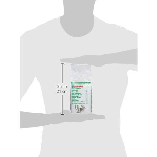 GEHWOL jar size comparison beside ruler to show 14.1 oz capacity advantage