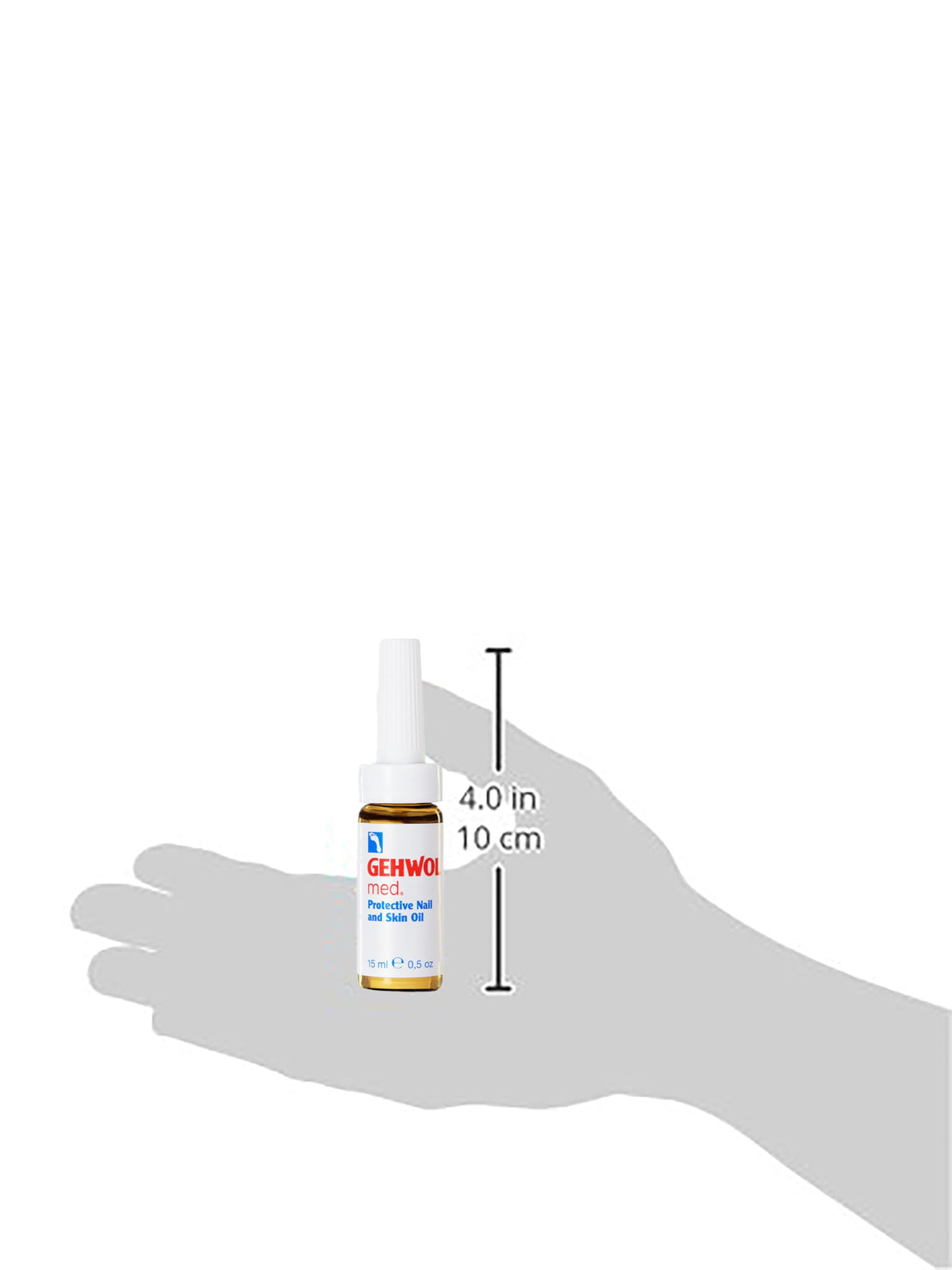 Gehwol Med oil applied to cuticle demonstrating fast absorption and hydration