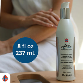 Geir Ness being applied to hands offering instant softening benefit