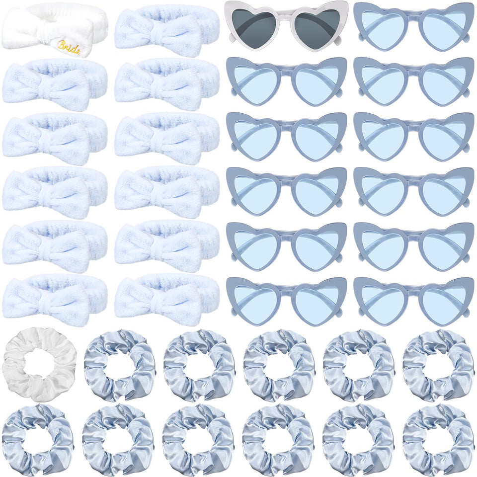 Geiserailie front packaging showing dusty blue set and contents for party