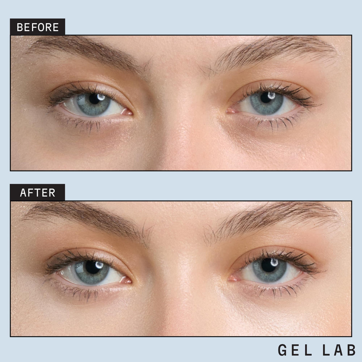 Gel Lab close-up hydrogel texture showing smooth gel, hydrating feel benefit