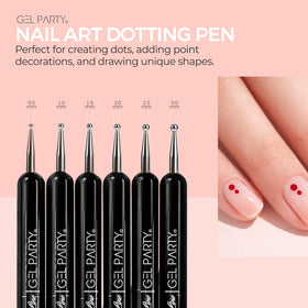 GEL PARTY dual-ended pens closeup showing fine brush and dotting tip for precision