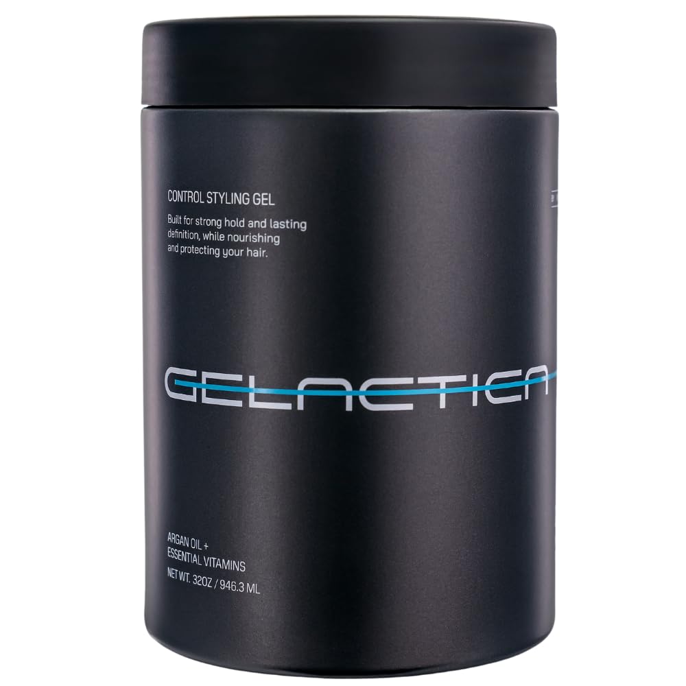 Gelactica front jar showing label and 32 oz container benefit strong hold