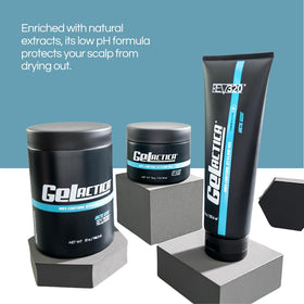 Gelactica spike hair detail demonstrating defined texture and control benefit