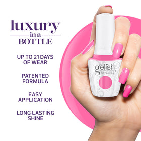 Gelish brush stroke texture of Don’t Be A Tease showing smooth, even coverage