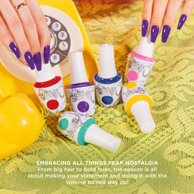 Gelish bottle on a sunlit tabletop evoking summer vibes and vivid color appeal