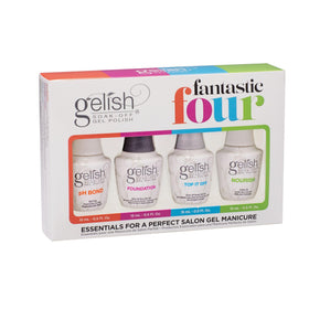 Gelish front packaging showing all four kit items and clear labeling for easy selection