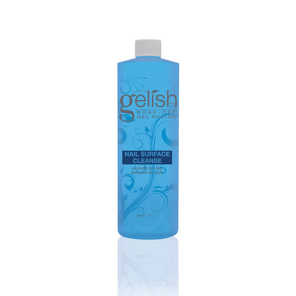 Gelish front packaging 16 oz bottle showing product label and purpose