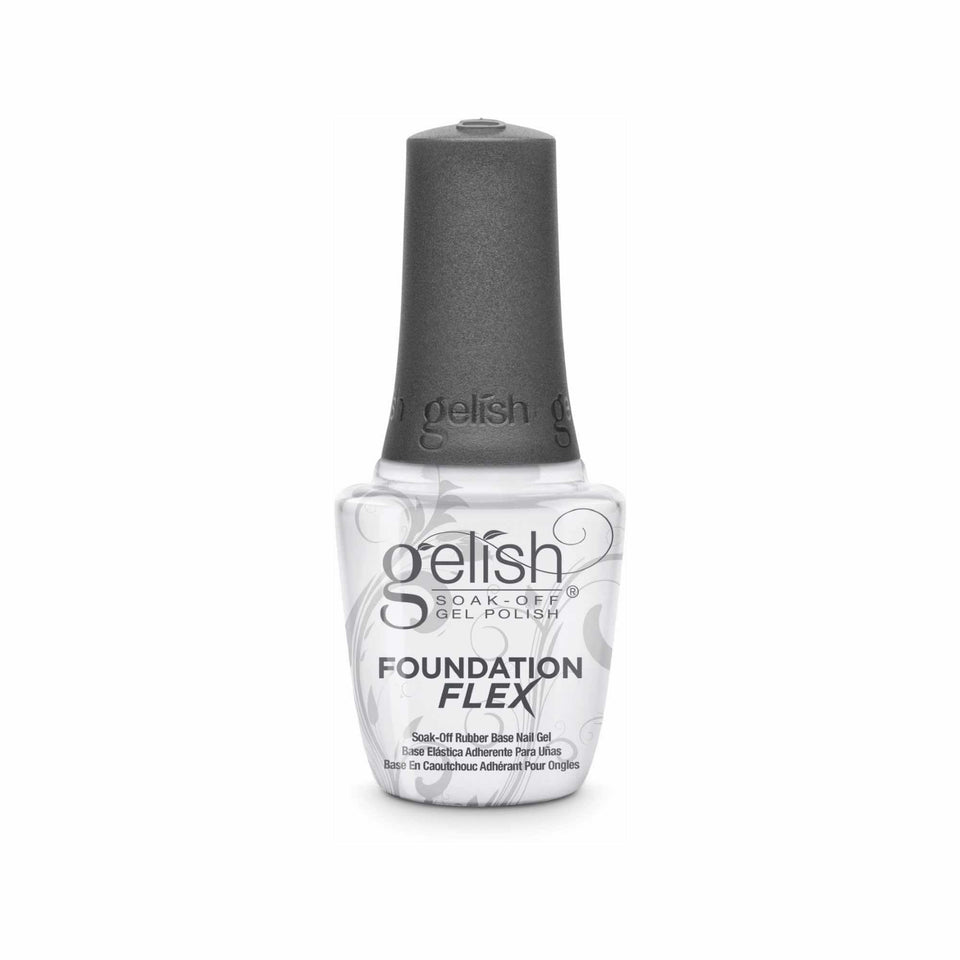 Gelish front packaging showing clear 15mL bottle and label, communicates professional reliability