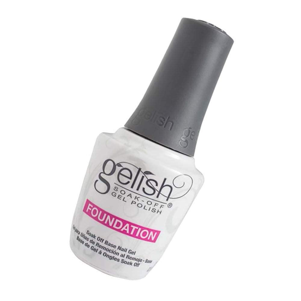 Gelish Harmony label close-up showing formulation details and reliability benefit