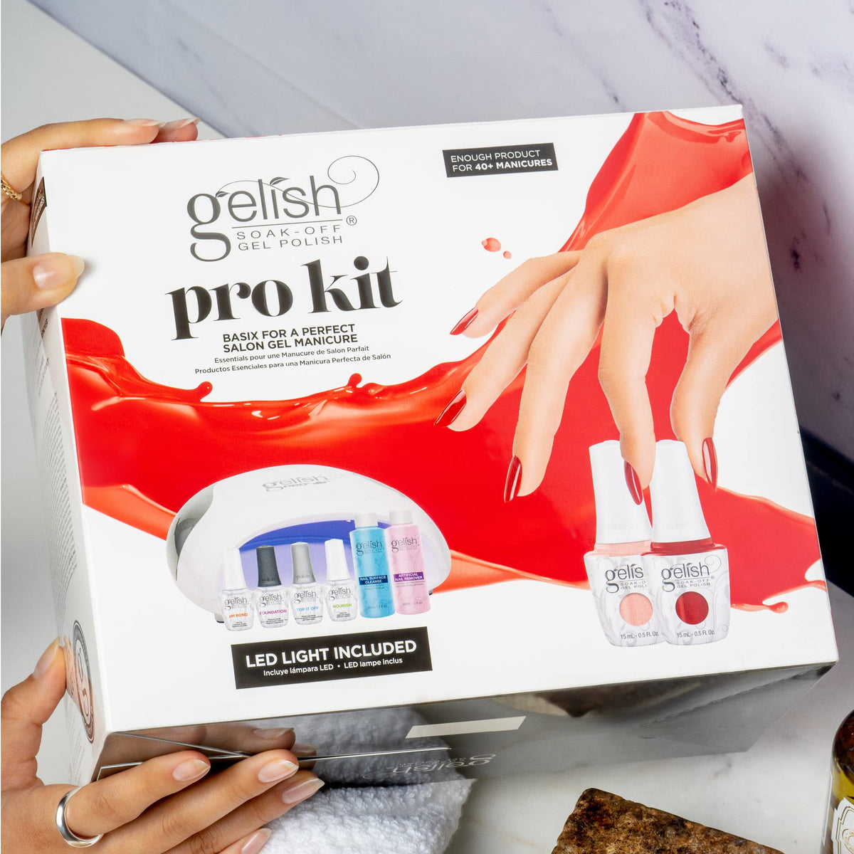 Gelish Light Elegant polish bottle showing soft neutral shade versatility