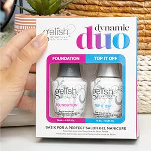 Gelish manicure lifestyle shot on hands showcasing durable, shiny salon-quality results