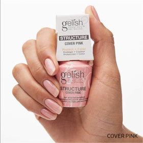 Gelish 15mL bottle beside a ruler showing compact size benefit