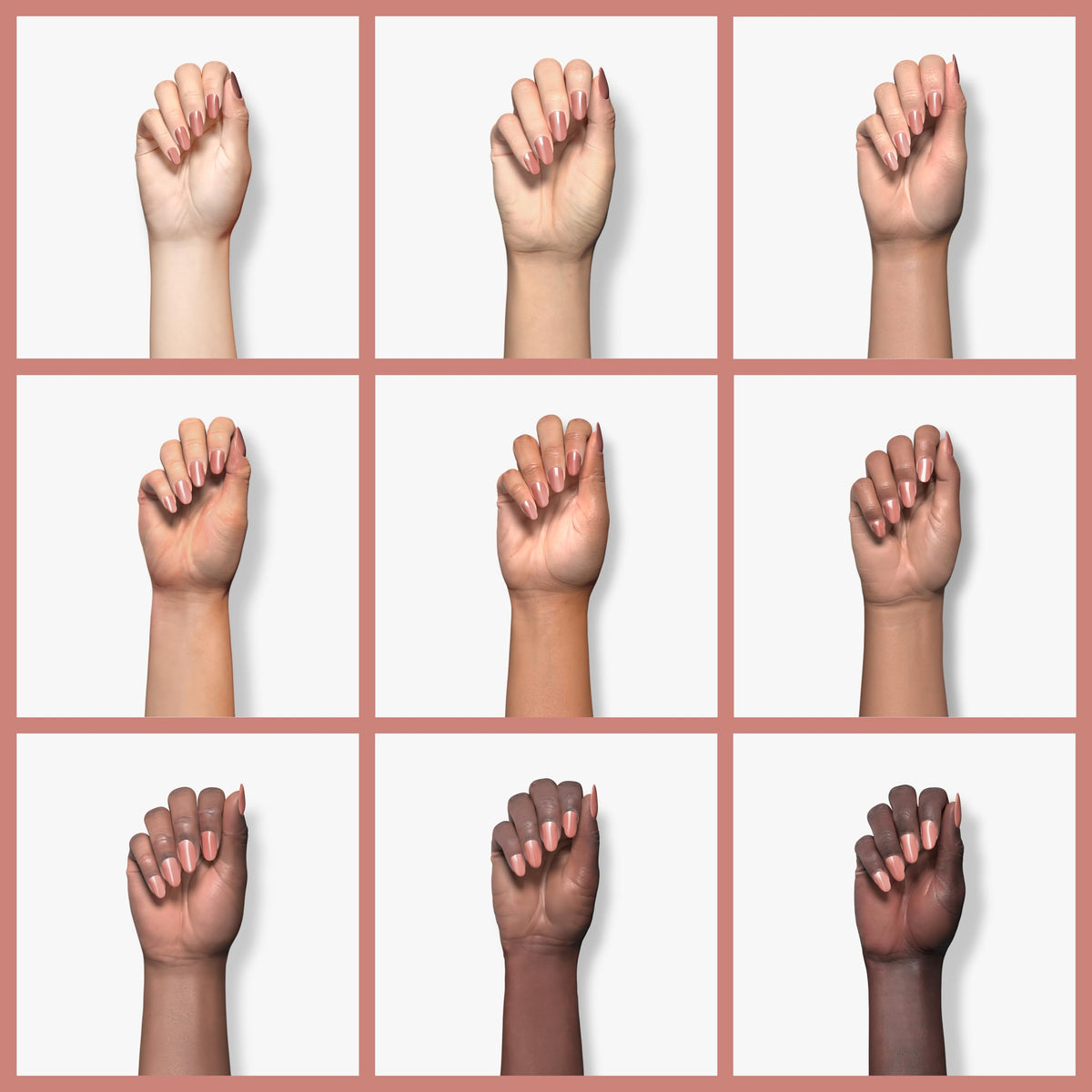 Gelish shade comparison swatches Clear Light Pink Light Nude Cover Beige, helps color choice