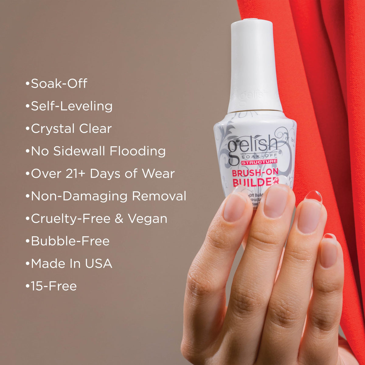 Gelish texture gloss detail highlighting bubble-free finish for flawless nail art
