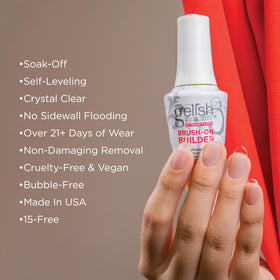 Gelish texture gloss detail highlighting bubble-free finish for flawless nail art